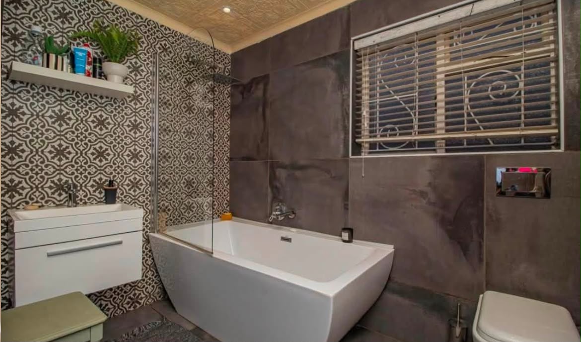 Well-maintained residential bathroom